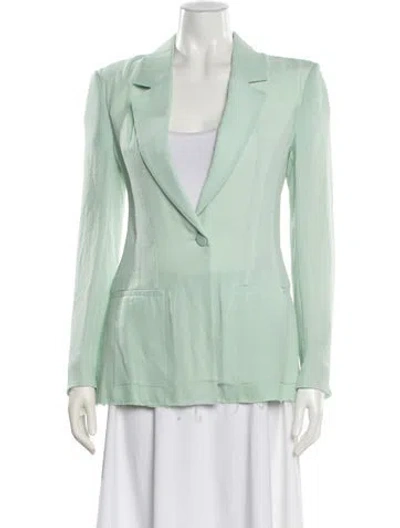 Pre-owned Givenchy Silk Blazer In Green