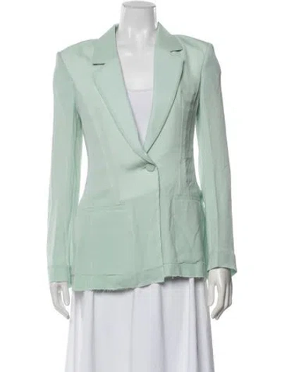 Pre-owned Givenchy Silk Blazer W/ Tags In Green
