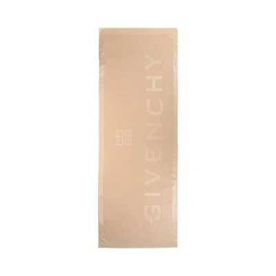 Pre-owned Givenchy Silk Blend 4g Scarf 'skin' | Tan | Women's Size Onesize