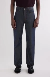 Givenchy Silk Blend Straight Leg Jeans In Indigo Blue