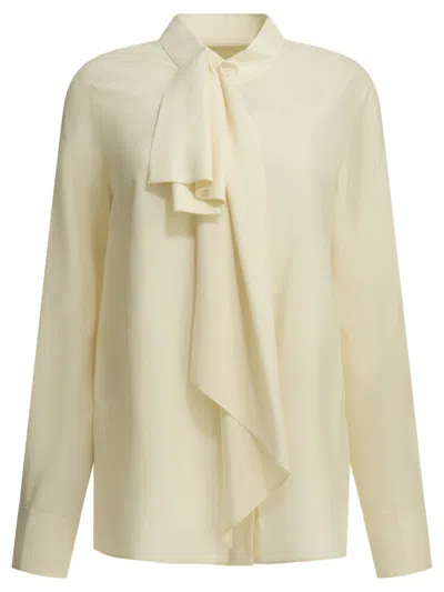 Givenchy Silk Blouse Shirts Beige In Multi
