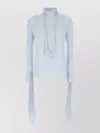Givenchy Pastel Light Blue Silk Blouse