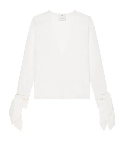 Givenchy Silk Bow-cuff Blouse