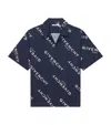 Givenchy Shadow Printed Shirt In Silk In Blue