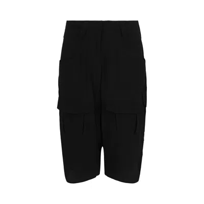Pre-owned Givenchy Silk Cargo Shorts 'black' | Women's Size 36