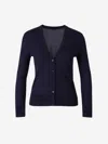 Givenchy 4g Crochet V-neck Cardigan In Cobalt Blue