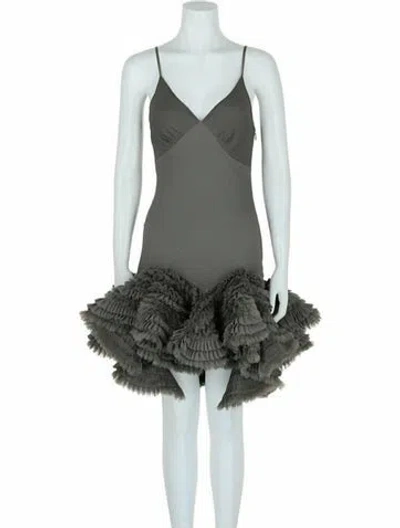 Pre-owned Givenchy Silk Casual Dress W/ Tags In Gray