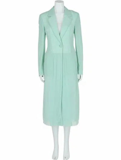 Pre-owned Givenchy Silk Coat W/ Tags In Green