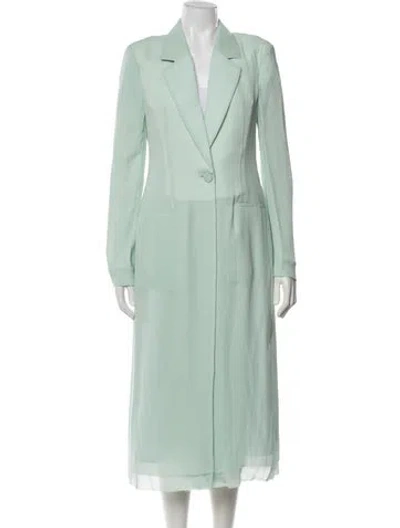 Pre-owned Givenchy Silk Coat W/ Tags In Green