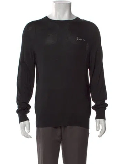 Pre-owned Givenchy Silk Crew Neck Pullover In Black