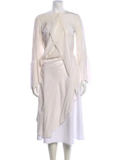Pre-owned Givenchy Silk Crew Neck Top In Neutral