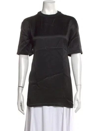 Pre-owned Givenchy Silk Crew Neck T-shirt In Black