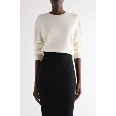 Givenchy Silk Crewneck Sweater In White