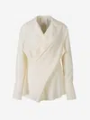 Givenchy Wrap Silk Shirt In Beige