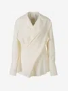 Givenchy Wrap Silk Shirt In Beige