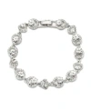 Givenchy Rose Gold And Silk Crystal Flex Bracelet In Silver