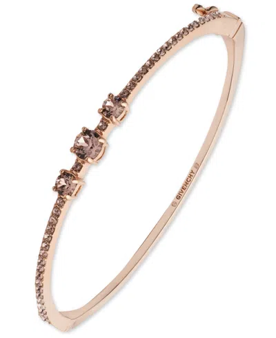 Givenchy Silk Crystal Stone Gold-tone Bangle Bracelet