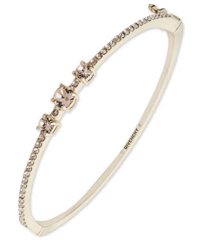 Givenchy Silk Crystal Stone Gold-tone Bangle Bracelet