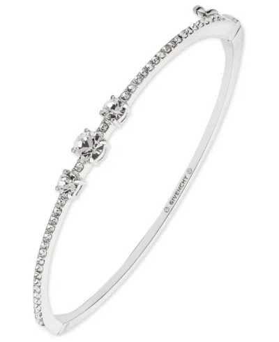 Givenchy Silk Crystal Stone Gold-tone Bangle Bracelet In Metallic