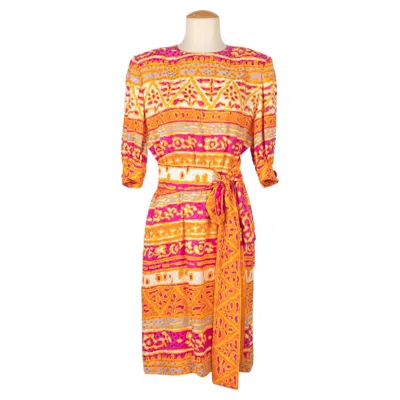 Pre-owned Givenchy Silk Dress In Orange