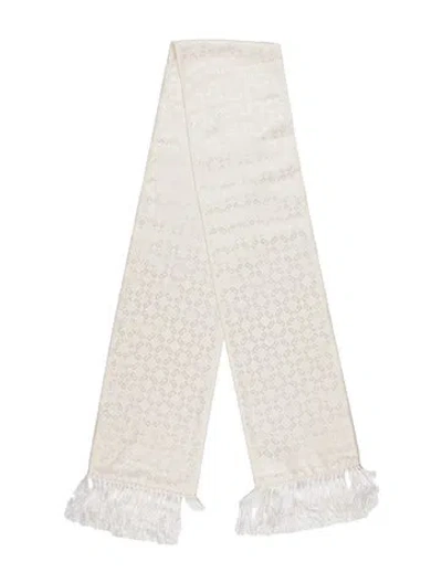 Pre-owned Givenchy Silk Graphic Print Scarf In Neutrals