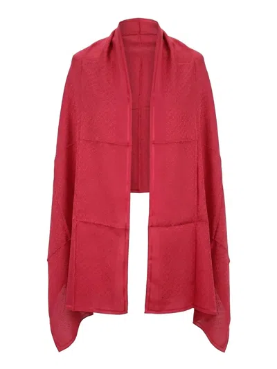 Givenchy Silk Jacquard Shawl In Red