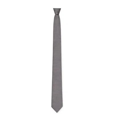 Givenchy Silk Jacquard Tie In Gray