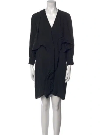 Pre-owned Givenchy Silk Knee-length Dress In Black