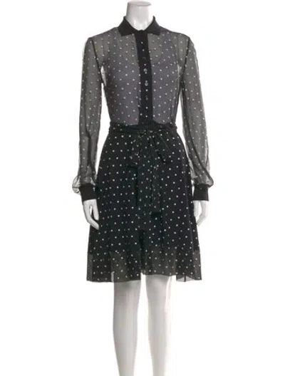 Pre-owned Givenchy Silk Knee-length Dress In Black