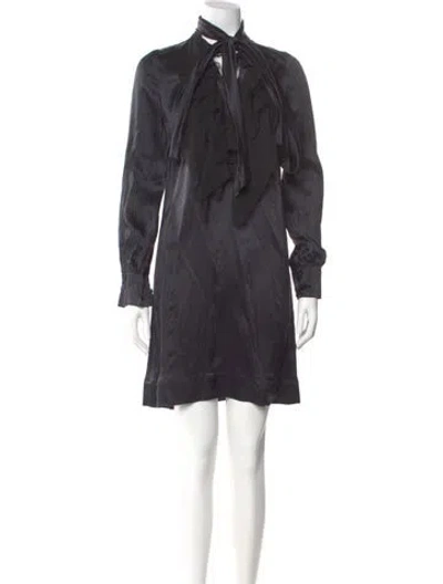 Pre-owned Givenchy Silk Knee-length Dress In Black