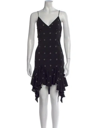 Pre-owned Givenchy Silk Knee-length Dress In Black