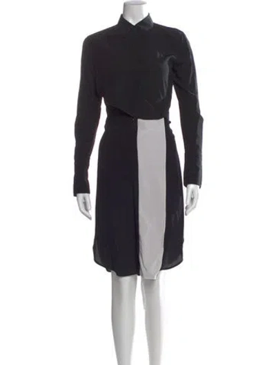 Pre-owned Givenchy Silk Knee-length Dress In Black