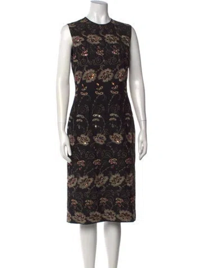 Pre-owned Givenchy Silk Knee-length Dress In Black