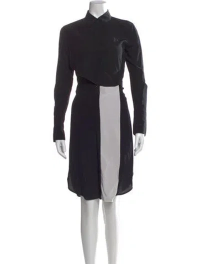Pre-owned Givenchy Silk Knee-length Dress In Black