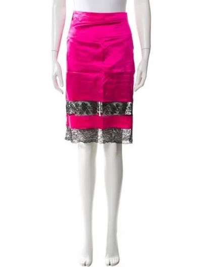Pre-owned Givenchy Silk Knee-length Skirt In Pink