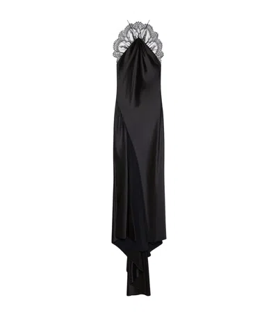 Givenchy Hang Neck Long Evening Dress Group In Black