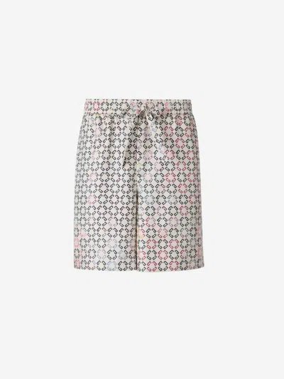 GIVENCHY GIVENCHY SILK LOGO BERMUDA SHORTS