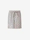 Givenchy Multicolor Monogram 72 Drawstring Pyjama Shorts In Multicolor