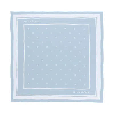 Pre-owned Givenchy Silk Logo Scarf 'blue Ivory' | Multi-color | Women's Size Onesize