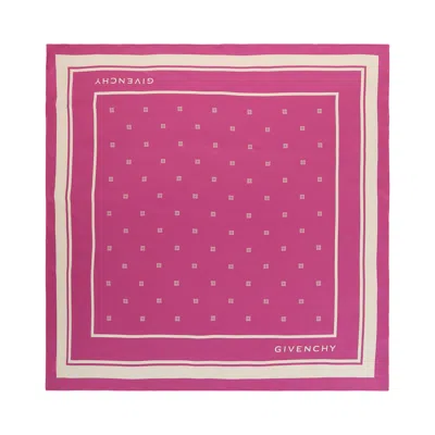 Pre-owned Givenchy Silk Logo Scarf 'pink Ivory' | Multi-color | Women's Size Onesize
