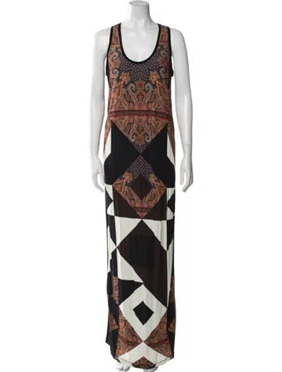 Pre-owned Givenchy Silk Long Dress In Black