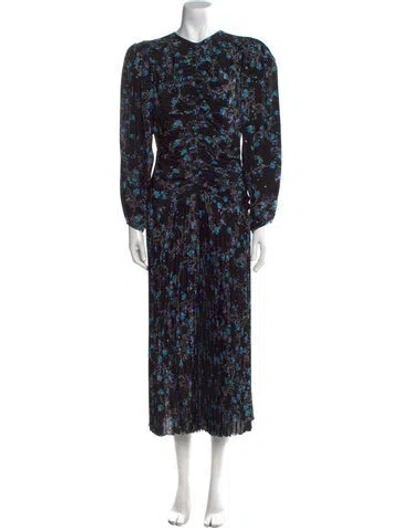 Pre-owned Givenchy Silk Long Dress In Black