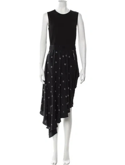Pre-owned Givenchy Silk Long Dress In Black