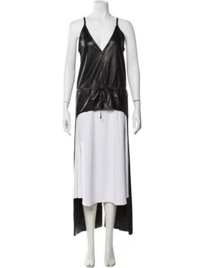 Pre-owned Givenchy Silk Long Dress In Black