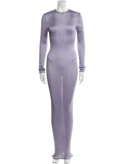 Pre-owned Givenchy Silk Long Dress In Purple