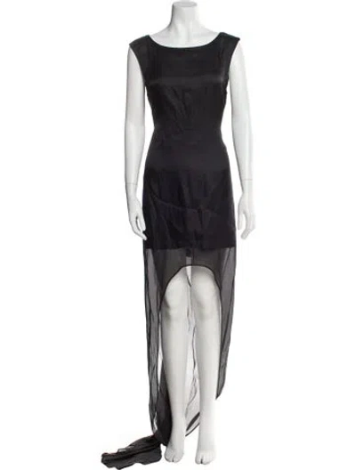 Pre-owned Givenchy Silk Long Dress W/ Tags In Black