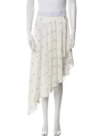 Pre-owned Givenchy Silk Long Dress In White