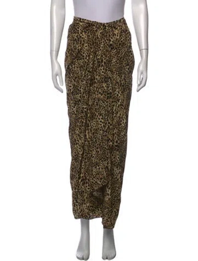 Pre-owned Givenchy Silk Long Skirt In Multicolor
