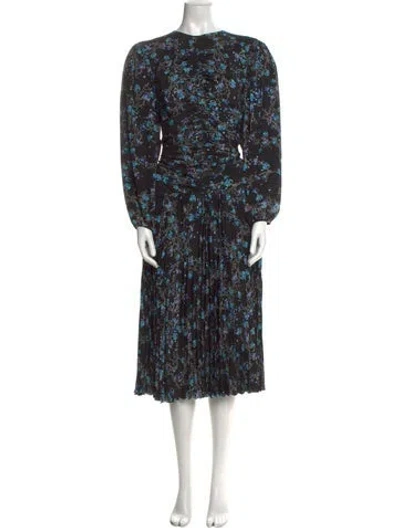 Pre-owned Givenchy Silk Midi Length Dress In Black