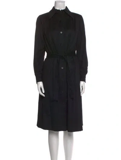 Pre-owned Givenchy Silk Midi Length Dress In Black